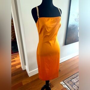 Vintage D&G Vivid Orange one of a kind cocktail dress!